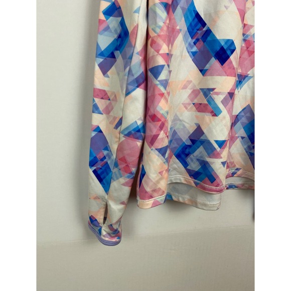 DSG Girls Active Pullover Top Geometric Print Long Sleeve Size L 14 - Picture 2 of 7